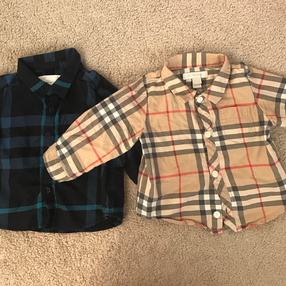 SOLD Two Burberry Button Down Shirt 💙💙 - Picture 1 of 5